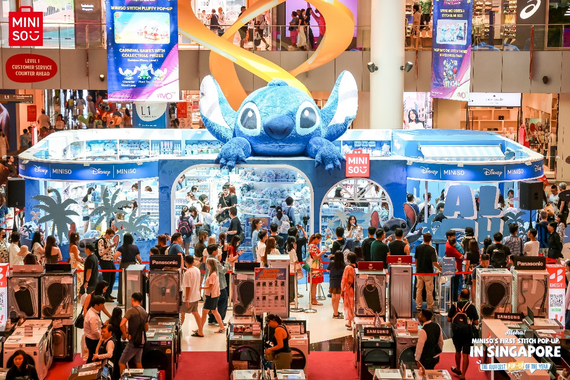 MINISO Launches its First Disney’s Stitch-themed Pop-Up Store in Singapore